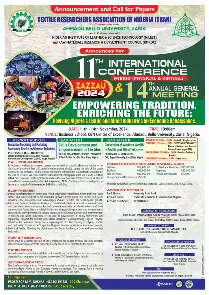 NILEST and RMRDC 11th INTERNATIONAL CONFERENCE. HYBRID (PHYSICAL & VIRTUAL),