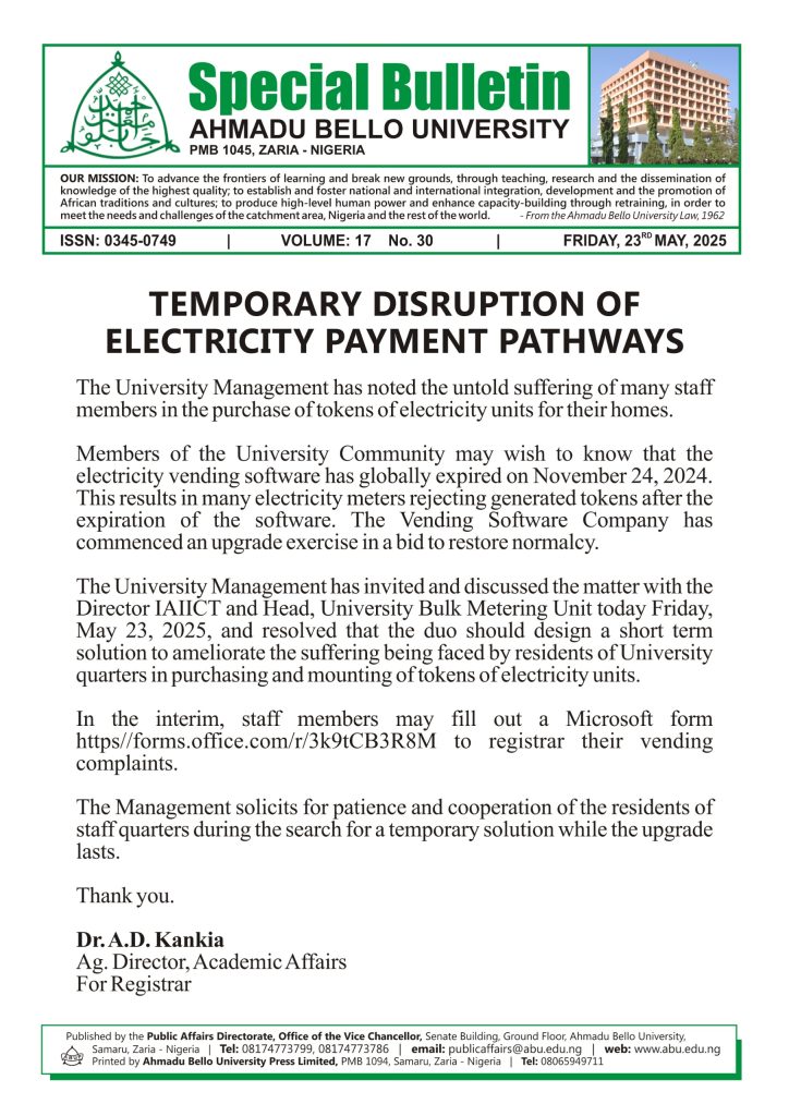 Temporary Disruption of Electricity Payment Pathways