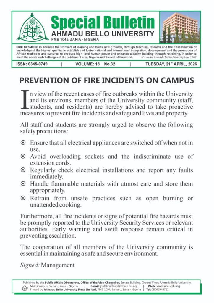 Prevention of Fire Incidents on Campus
