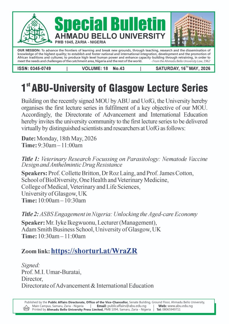 Invigilation Application and Scheduling Portal for the A.B.U. Distance ...