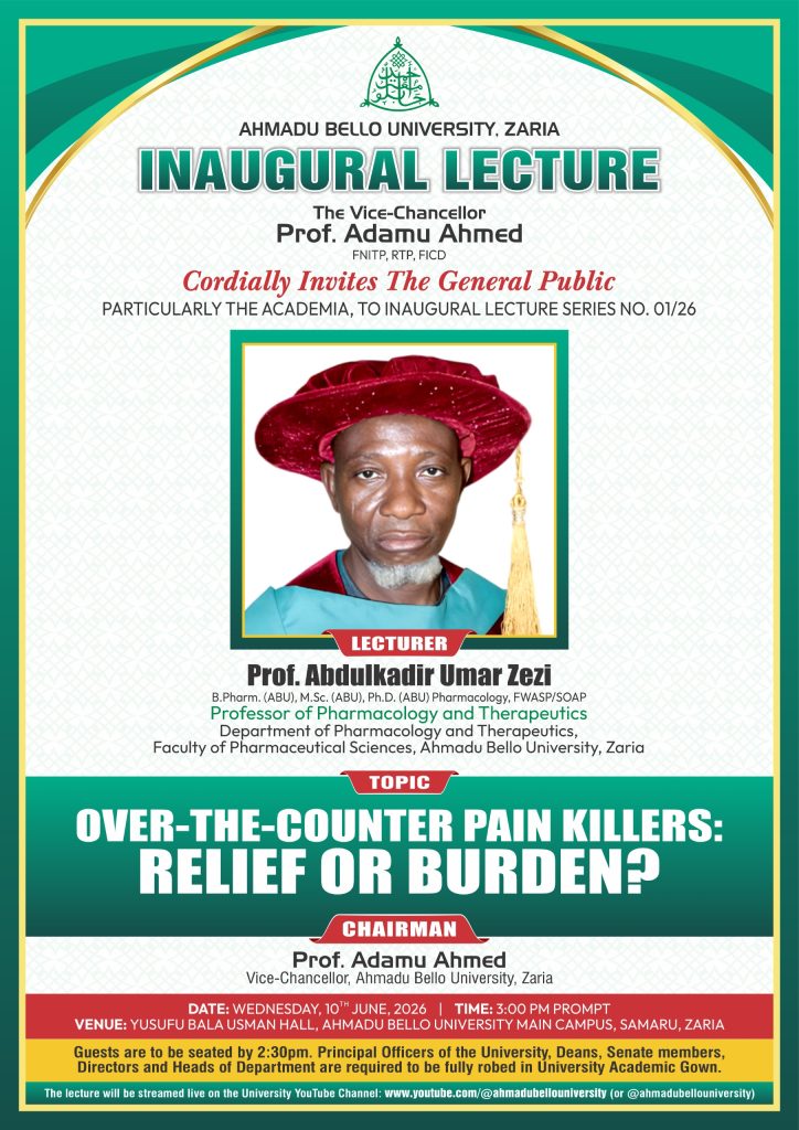 Prof. Abdulkadir Umar Zezi to Deliver ABU Inaugural Lecture