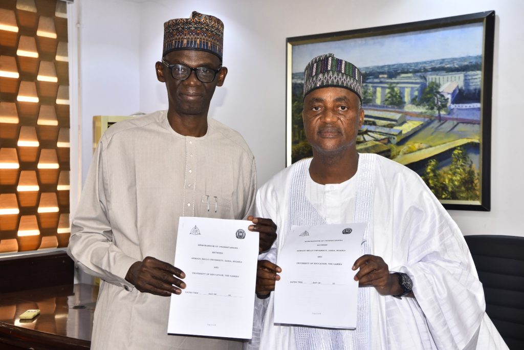 ABU signs MoU with Gambian varsity on distance learning exams, e-tutoring, academic mobility