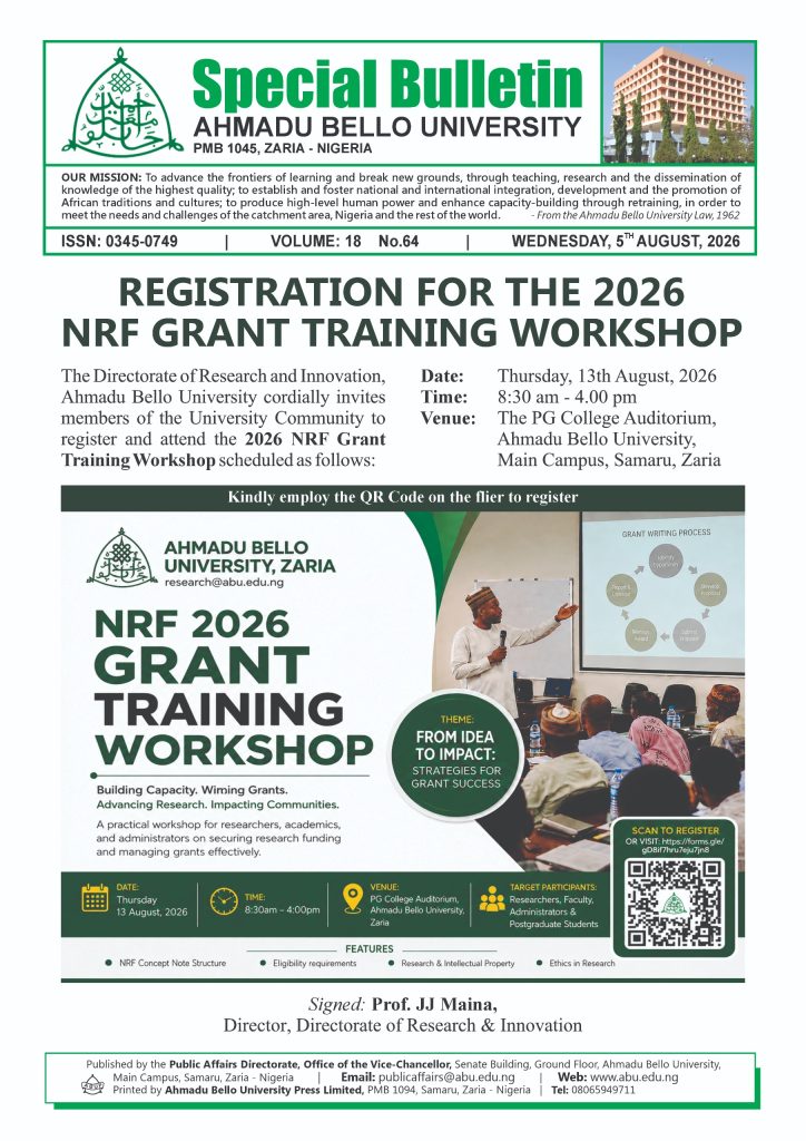 Registration for the 2026 NRF Grant Training Workshop