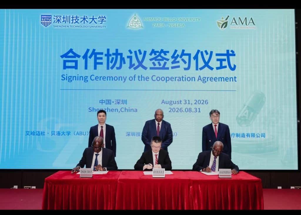 ABU, Chinese varsity, AMA-MED sign pact on biomedical sciences, AI, others